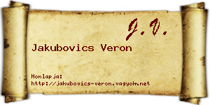 Jakubovics Veron névjegykártya