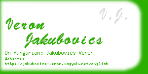 veron jakubovics business card
